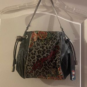 Ed hardy multicolor shoulder bag